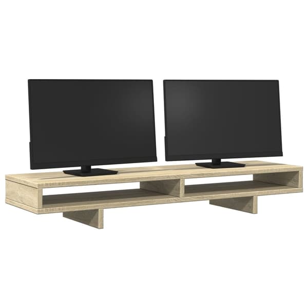 vidaXL Skjermstativ sonoma eik 100x27x15 cm konstruert tre