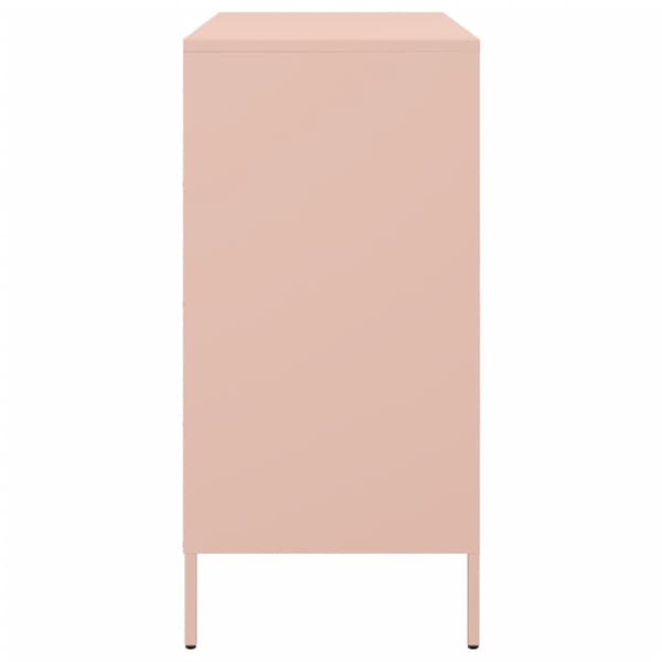 vidaXL Skänk rosa 68x39x79 cm stål