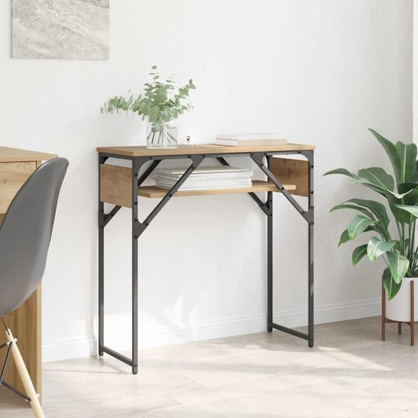 vidaXL Konsollbord Artisan Eik 75x30x75cm Konstruert tre