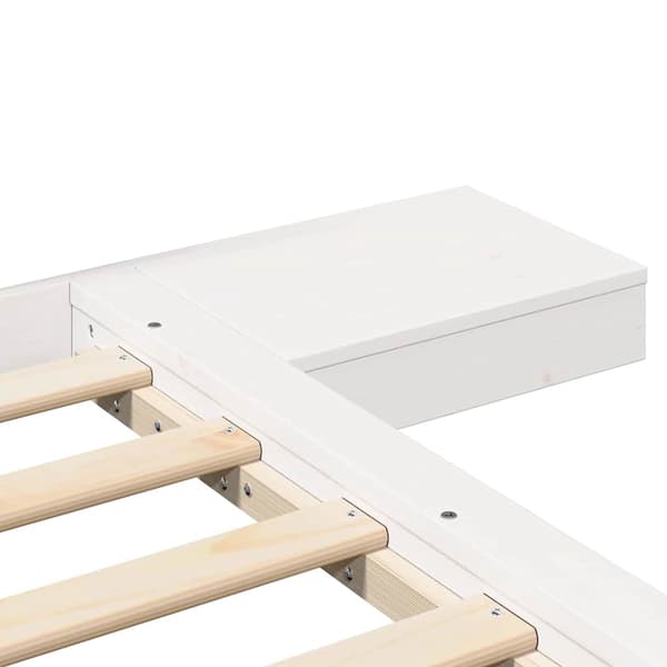 vidaXL Sängram Vit 90 x 190 cm trä