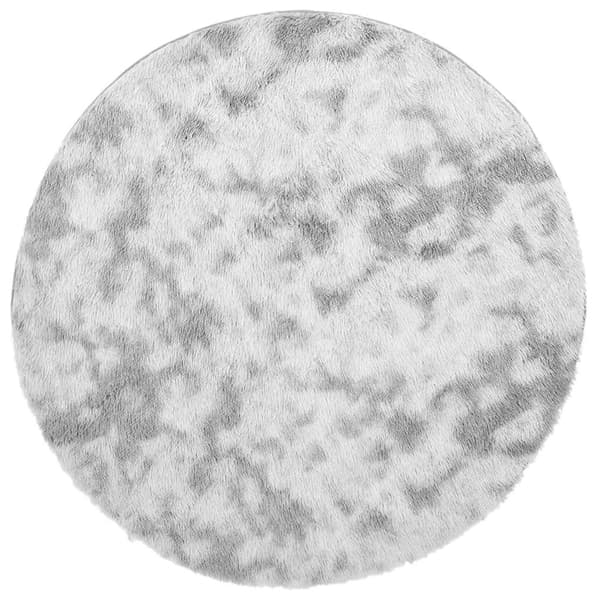 vidaXL Flossteppe med lang luv NAVARRA lysegrå 100x100 cm polyester