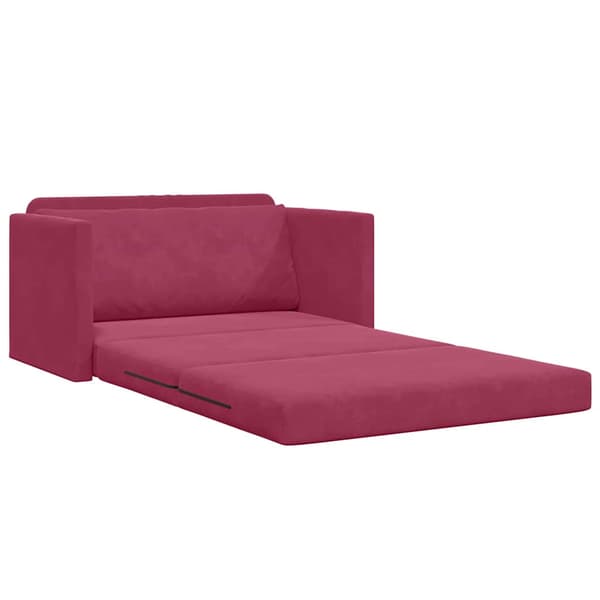 vidaXL Soffsäng 110cm Vinröd Sammet