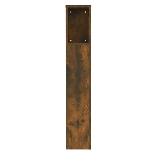 vidaXL Sengegavlskap røkt eik 100x18,5x102,5 cm