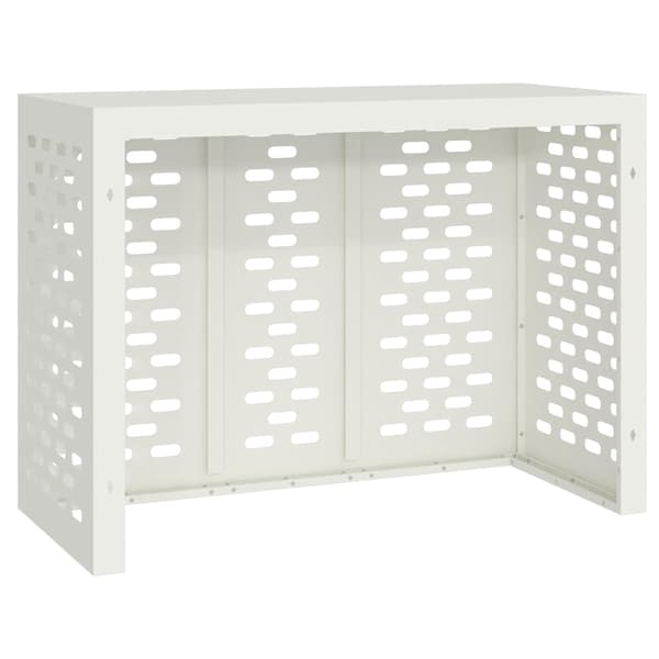 vidaXL Luftkonditioneringsskydd Vit 110 x 50 x 80 cm Stål
