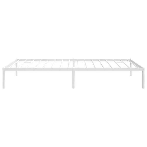 vidaXL Sängram metall vit 107x203 cm