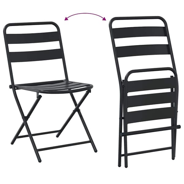 vidaXL Hage Bistro Sett 3 pcs Antrasitt Stål