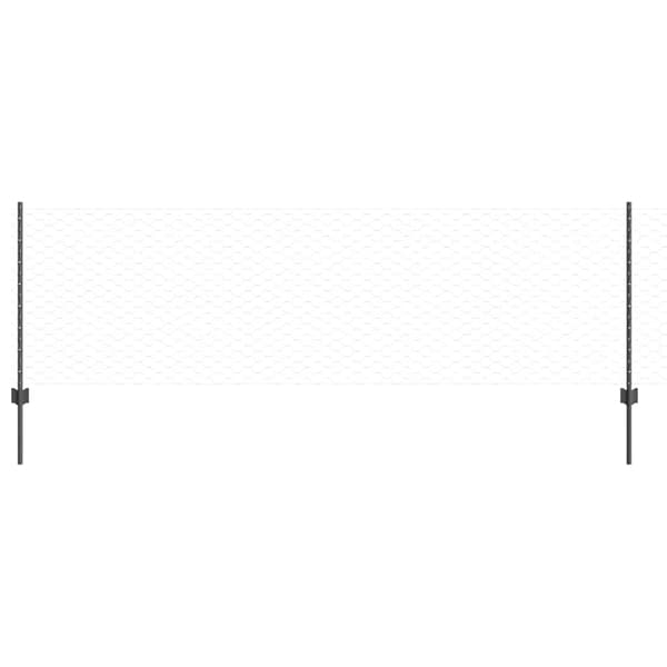 vidaXL Gjerde med innlegg. Grå 0.8 x 10 m Stål