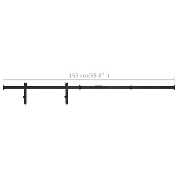 vidaXL Mini skyvedørsett karbonstål 152 cm