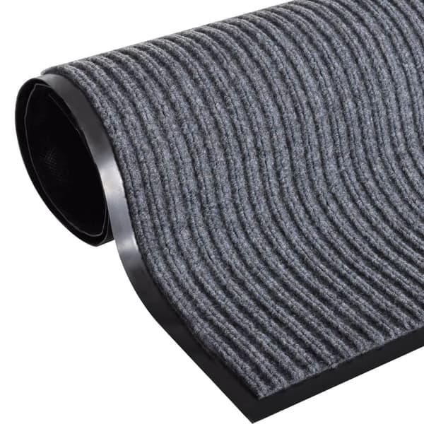 vidaXL Dörrmatta 2 st PVC grå 90x60 cm