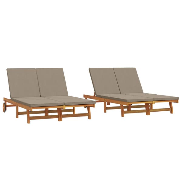 vidaXL Solstol Brun 125 x 200 x 84 cm Solid akasietre
