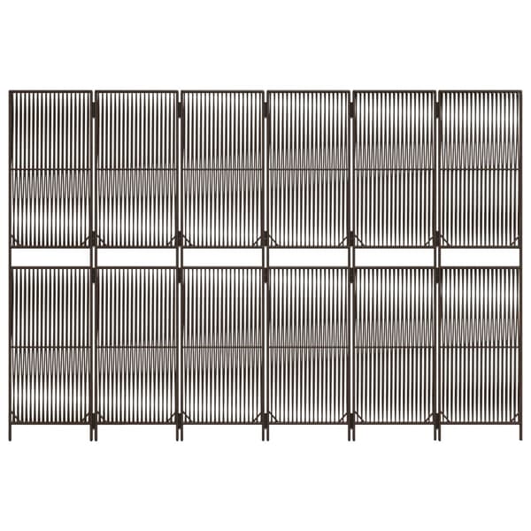 vidaXL Romdeler 6 paneler brun polyrotting