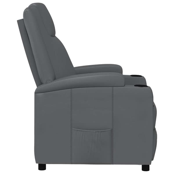 vidaXL Reclinerfåtölj grå konstläder