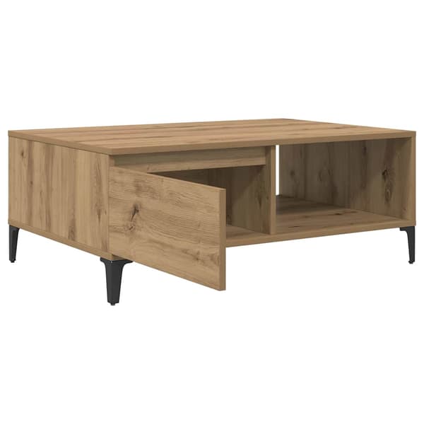 vidaXL Kaffebord artisan eik 90 x 60 x 35 cm Konstruert tre
