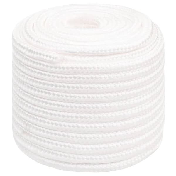 vidaXL Båttau helhvit 16 mm 250 m polypropylen
