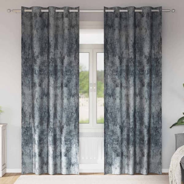 vidaXL Sammetsgardiner 2 pcs Silvergrå 260 x 140 cm Sammet