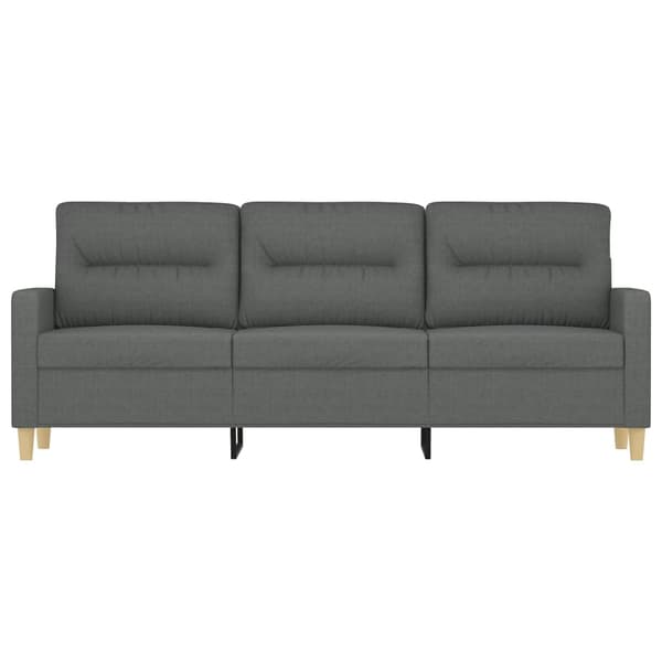vidaXL 3-sitssoffa mörkgrå 180 cm tyg