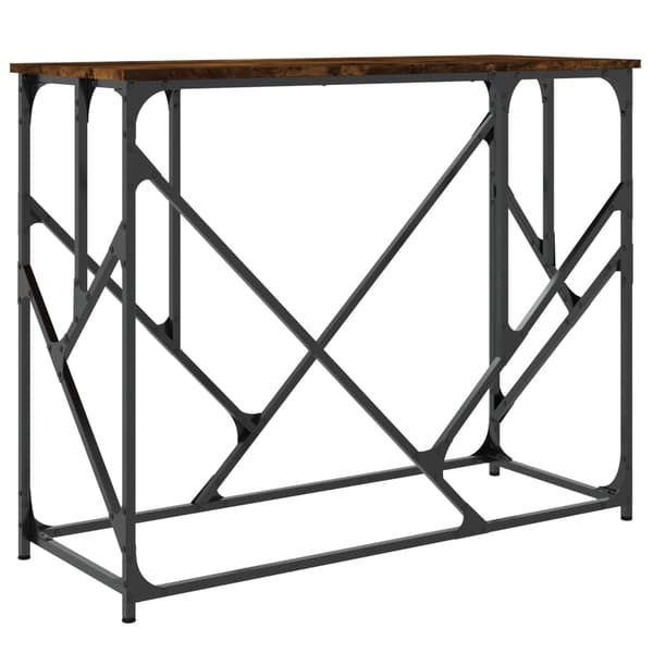 vidaXL Konsollbord røkt eik 100x40x80 cm konstruert tre