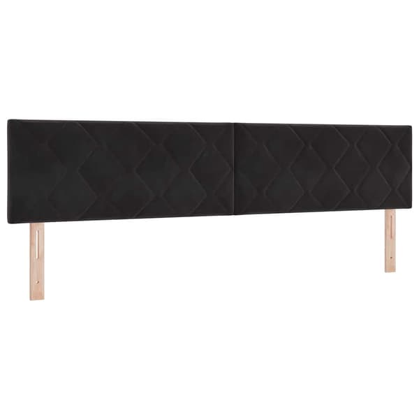 vidaXL LED huvuddyna Svart 200 cm Sammet