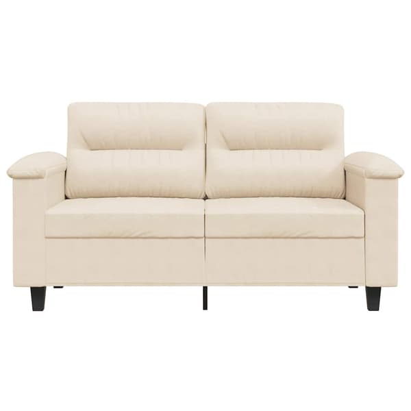 vidaXL 2-sitssoffa Beige 120 cm mikrofibertyg