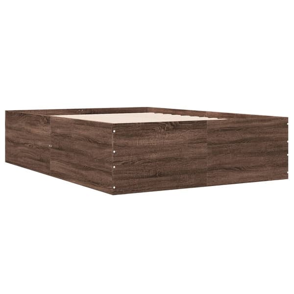 vidaXL Sengeramme brun eik 120x200 cm konstruert tre