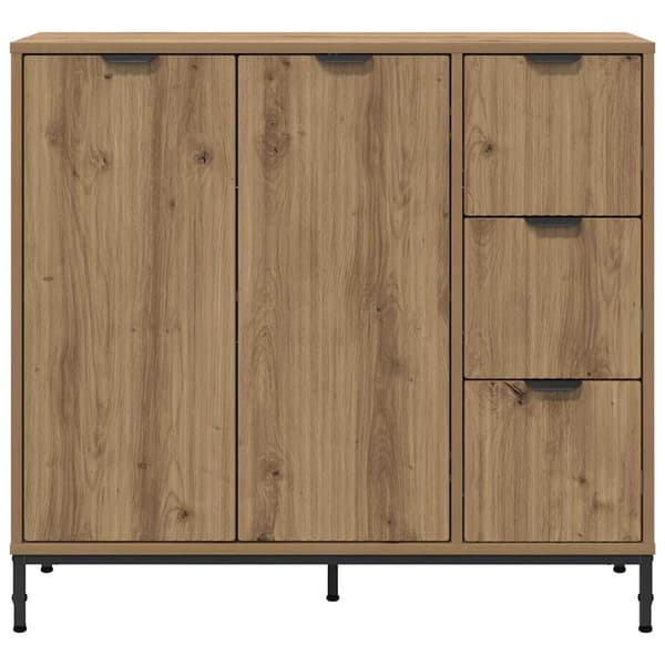 vidaXL Serviesskap artisan eik 89,5 x 33 x 82 cm Konstruert tre