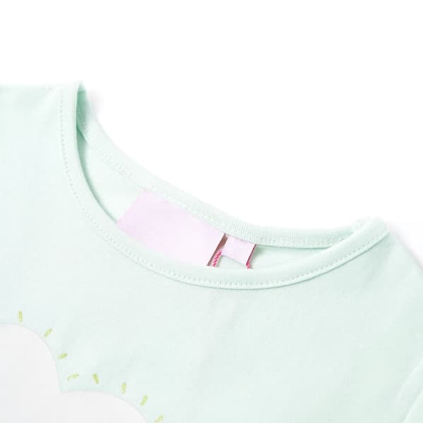 vidaXL T-shirt för barn ljus mintgrön 140