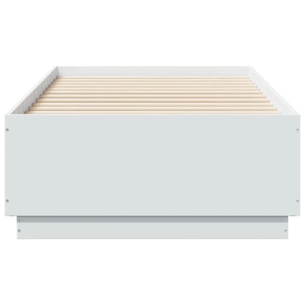 vidaXL Sängram vit 90x190 cm konstruerat trä