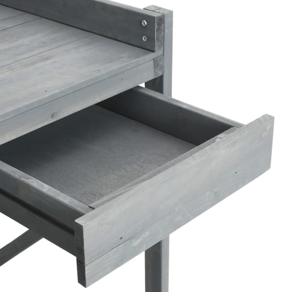 vidaXL Pottebenk med espalier grå heltre gran