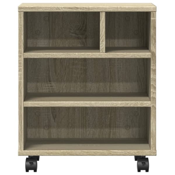 vidaXL Skriverstativ med hjul sonoma eik 41x32x48 cm