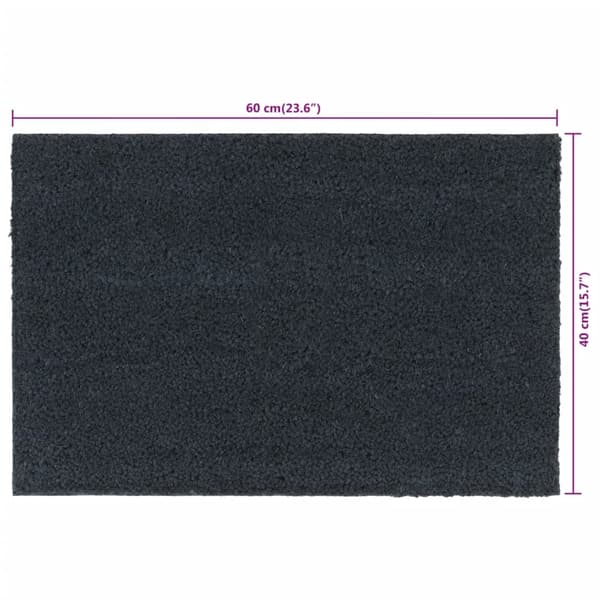 vidaXL Dørmatter 2 stk mørkegrå 40x60 cm tuftet kokosfiber