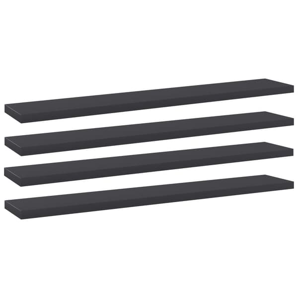 vidaXL Hyllplan 4 st grå 60x10x1,5 cm spånskiva