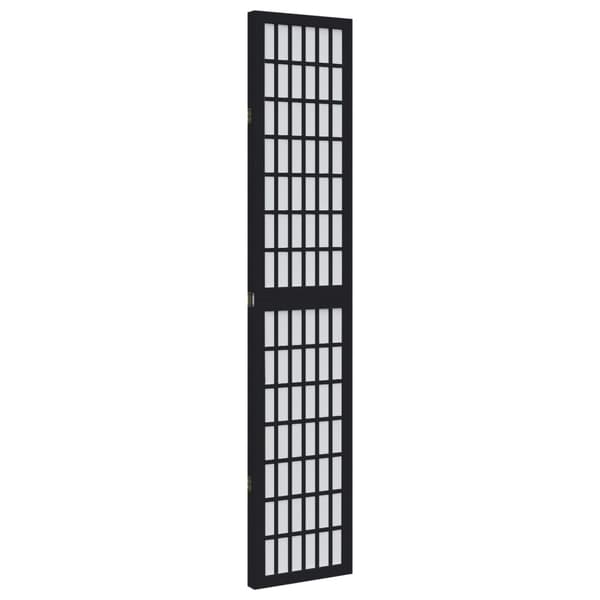 vidaXL Romdeler 3 paneler svart heltre keisertre