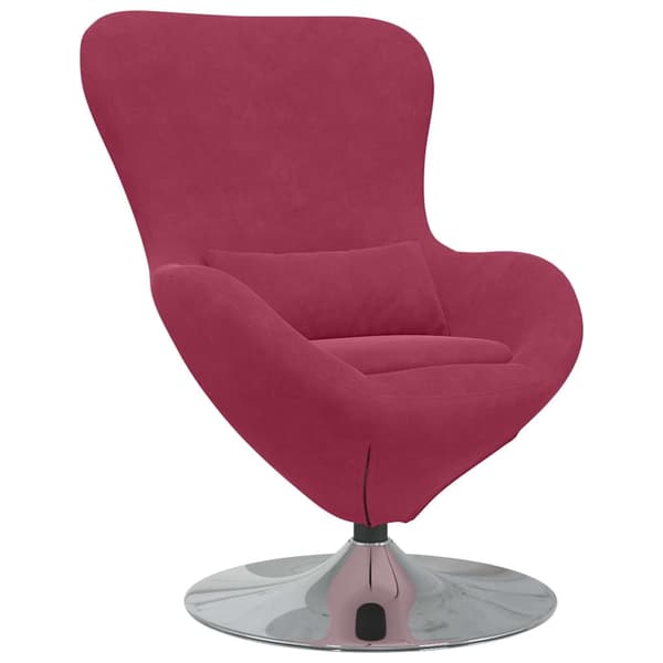 vidaXL Äggstol Vinröd 63 x 73 x 90 cm Sammet