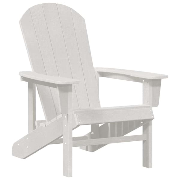 vidaXL Adirondackstol Vit 82 x 74 x 92 cm HDPE