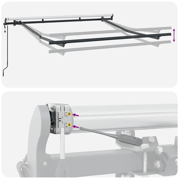 vidaXL Markisram Antracit 2,5 x 2 m Metall