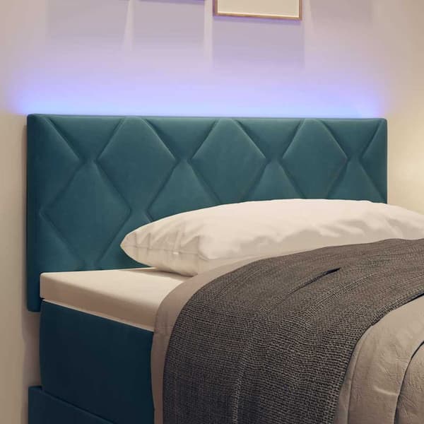 vidaXL LED huvuddyna Mörkblå 90 cm Sammet
