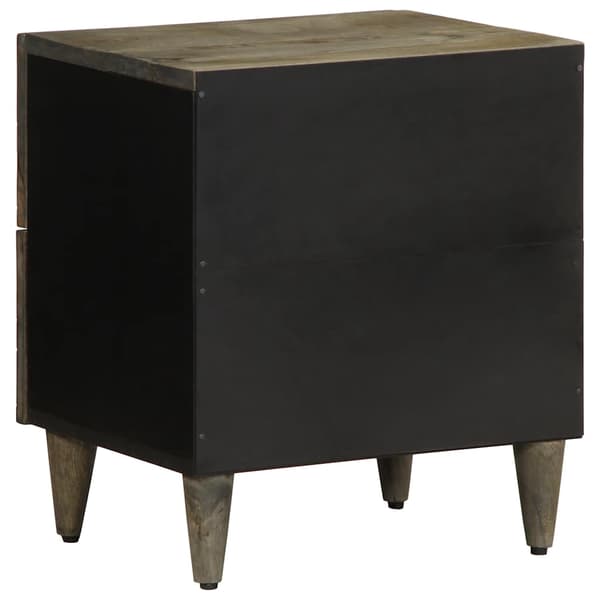 vidaXL Nattbord lysegrå 40x33x46 cm heltre mango
