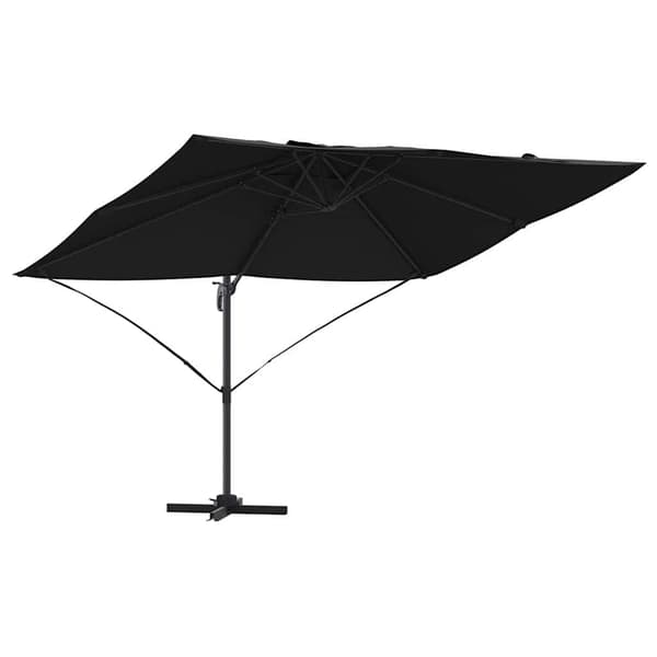 vidaXL Parasoll Svart 351 x 250 x 260 cm Polyester og aluminium