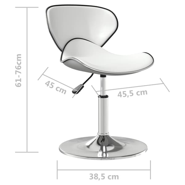 vidaXL Barstol hvit kunstig skinn