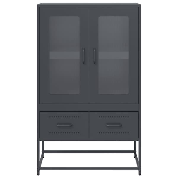vidaXL Highboard antrasitt 68x39x111,5 cm stål