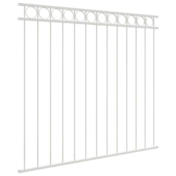 vidaXL Gjerdeelement Assen Hvit 170 x 150 cm Stål