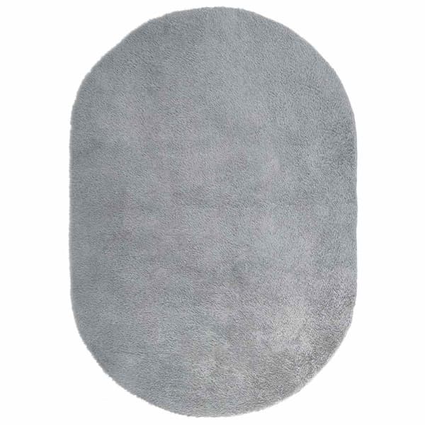 vidaXL Ryamatta med lång lugg NAVARRA silvergrå 300x200 cm polyester
