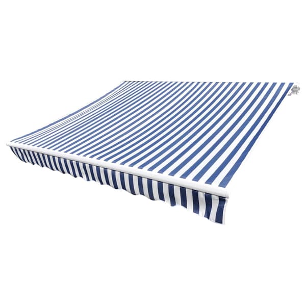 vidaXL Erstatningsduk for markise blå og hvit 450x300 cm polyester
