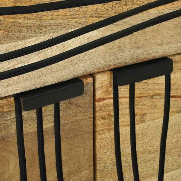 vidaXL Sideboard 60x33x75 cm Massivt Mangoträ