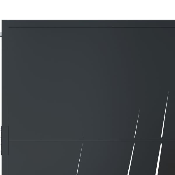 vidaXL Trädgårdsgrind antracit 100x175 cm stål gräsdesign