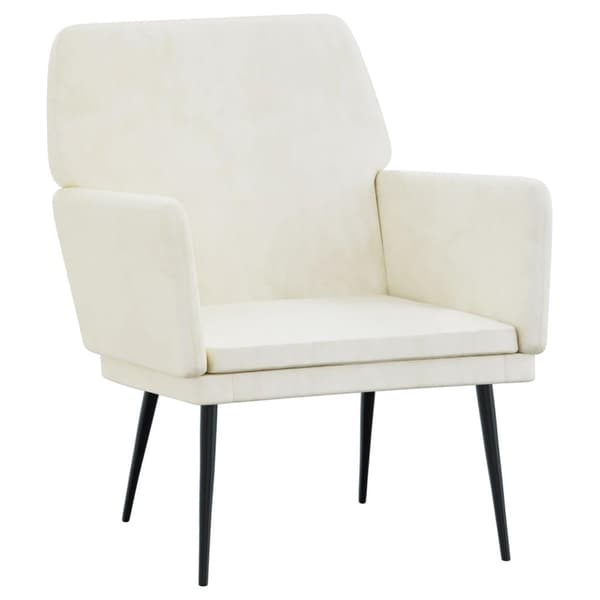vidaXL Loungestol gräddvit 62x79x79 cm sammet