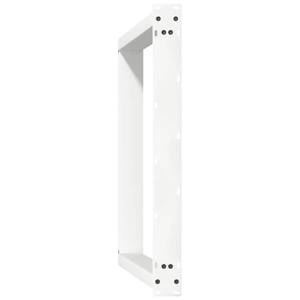 vidaXL Matbordsben U-formad 2 st vit 80x(72-73) cm stål