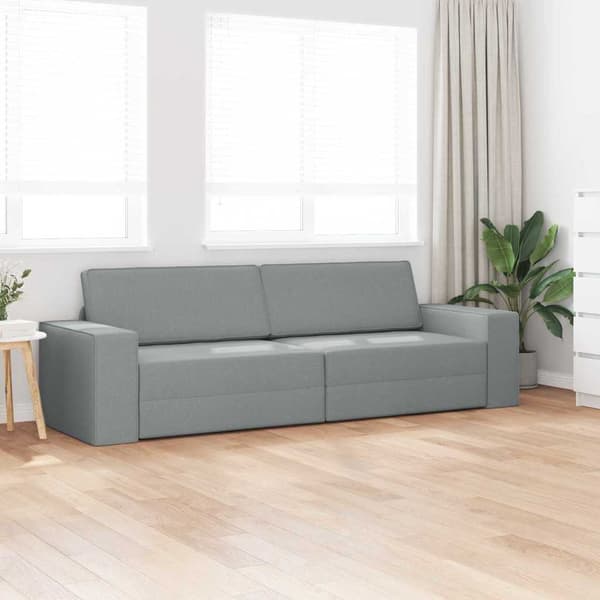 vidaXL Soffsäng Ljusgrå 245 x 78 x 77 cm tyg