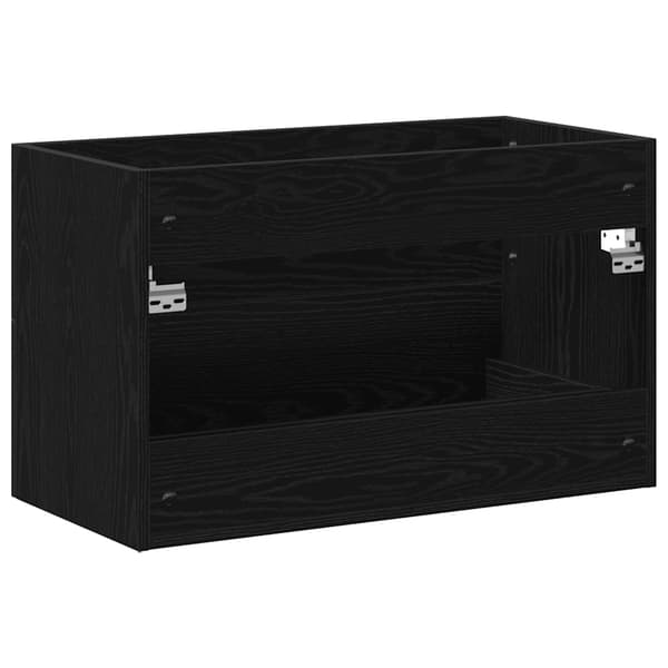 vidaXL Servantskap svart eik 80x38,5x48 cm konstruert tre