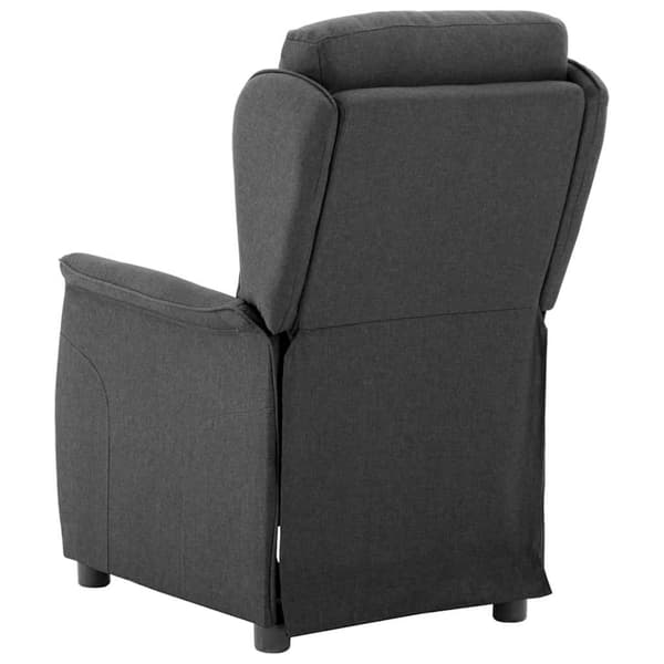 vidaXL Reclinerfåtölj Mörkgrå 66.5 x 94 x 101.5 cm Polyester